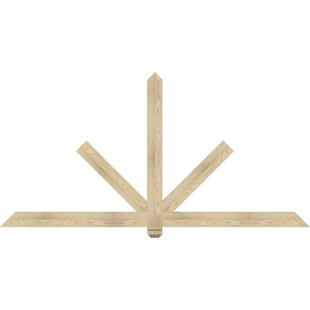 Ekena Millwork Kennewick Rough Sawn Timber Gable Bracket, Douglas Fir, 84"W x 42"H x 2"D x 4"F, 12/12 Pitch GBW084X42X0204KEN00RDF